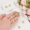 6Pcs Brass Micro Pave Clear & Blue Grade AAA Cubic Zirconia Pendants ZIRC-BBC0002-94-3