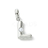 Rack Plating Brass with ABS Plastic Pearl European Dangle Charms KK-G501-02L-P-1