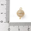 Brass Micro Pave Cubic Zirconia Magnetic Clasps KK-U052-03G-3