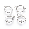 Brass Clip-on Hoop Earrings LS-KK-L169-06P-1