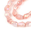 Anti-Tarnish Electroplate Glass Beads Strands GLAA-T025-13A-07-3