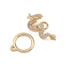 SHEGRACE Dragon Brass Micro Pave Clear Cubic Zirconia Toggle Clasps XGRQ58581-788G-2