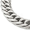Non-Tarnish 304 Stainless Steel Cuban Link Chain Bracelets for Men BJEW-B093-03P-2