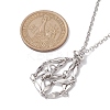 Crystal Stone Cage Pendant Necklaces NJEW-JN04755-02-3