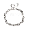 304 Stainless Steel Oval Link Chain Bracelets for Women BJEW-F529-03P-3