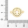 Brass Micro Pave Clear Cubic Zirconia Connector Charms KK-S510-05G-3