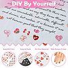 7 Sheets 7 Styles Valentine's Day Theme Paper Nail Art Sticker DIY-CJ0002-86-3