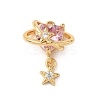 Brass Micro Pave Cubic Zirconia Pendants KK-D504-19A-G-1