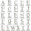 26 Letter Alloy Cabochons MRMJ-R129-97D-4