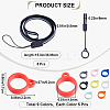 Rubber Lanyard Straps AJEW-CP0007-10-2