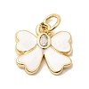 Brass Pave Clear Cubic Zirconia Charms KK-G554-03B-02-1