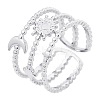 304 Stainless Steel Fashion Star Moon Cuff Ring for Men and Women KS0826-1-1