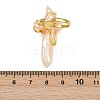Cross Natural Pearl Finger Rings RJEW-K286-08G-6