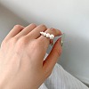 Anti-Tarnish Round Shell Pearl Finger Rings RJEW-Q813-04P-3