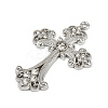 Alloy Rhinestone Cross Big Pendants LS-ALRI-1475-P-RS-2