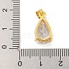 Rack Plating Brass Micro Pave Cubic Zirconia Pendants KK-G513-13G-3