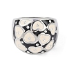 304 Stainless Steel Enamel Wide Finger Rings for Women STAS-U013-03A-P-2
