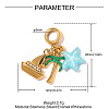 Summer 304 Stainless Steel Enamel Pendants STAS-OY012-10G-2