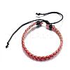 Adjustable Braided Leather Cord Bracelets BJEW-P099-21E-1