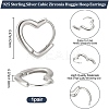 1 Pair Sterling Silver Hoop Earrings EJEW-BBC0001-38P-2