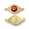 Rack Plating Real 18K Gold Plated Brass Micro Pave Clear Cubic Zirconia Connector Charms ZIRC-L102-02G-2