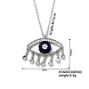 Cute Eye Brass Clear Cubic Zirconia Pendant Necklaces SU9142-2-2