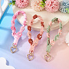 3Pcs Cotton Braided Flower Pendant Decorations AJEW-TA0002-72D-5
