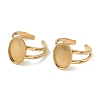 304 Stainless Steel Cuff Rings Components STAS-Z138-02G-02-3