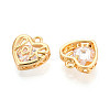 Brass with Cubic Zirconia Charms KK-N263-98G-2