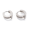 Tarnish Resistant 304 Stainless Steel Huggie Hoop Earrings Findings STAS-I167-01A-P-1