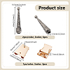 6Pcs 3 Colors Retro Alloy Cord Ends FIND-GA0004-76-2