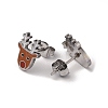 3 Pairs 3 Styles Christmas 304 Stainless Steel Hoop & Studs Earrings Set for Women EJEW-K279-12F-P-4