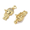 Boy Brass Micro Pave Cubic Zirconia Pendants KK-M325-15A-G-2
