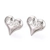 304 Stainless Steel Stud Earrings EJEW-T047-07P-1