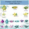 100Pcs 10 Colors Synthetic Turquoise Beads G-YW0002-01A-3