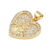 Brass Micro Pave Cubic Zirconia Pendants KK-P323-11B-G02-2