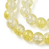 Transparent Crackle Baking Paint Glass Beads Strands DGLA-T003-01B-15-3