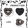 Heart with Evil Eye Appliques DIY-WH0401-28-2