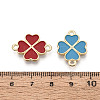 Saint Patrick's Day Alloy Shamrock Connector Charms FIND-N008-23KCG-3