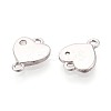 925 Sterling Silver Micro Pave Clear Cubic Zirconia Connector Charms STER-N016-63P-2
