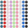 72Pcs 9 Colors Alloy Enamel Pendants ENAM-SZ0001-79A-02-1