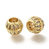 Brass with Cubic Zirconia European Beads KK-Z086-21G-1