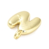 Rack Plating Brass Balloon Letter Pendants KK-C050-01G-N-2