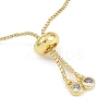 Virgin Mary Theme Brass Micro Pave Cubic Zirconia Slider Bracelets for Women BJEW-U013-02G-04-3