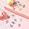 16Pcs 8 Colors Natural Freshwater Shell Pendants BSHE-FS0001-07-8