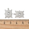 304 Stainless Steel Crystal Rhinestone Pendants STAS-Z122-52P-3
