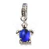 Rack Plating Alloy Rhinestone European Dangle Charms FIND-H005-45P-02-1