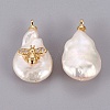 Natural Cultured Freshwater Pearl Pendants X-PEAR-F008-37G-2