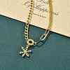 Brass Micro Pave Clear Cubic Zirconia Charm Bracelets BJEW-U020-13G-1