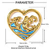 304 Stainless Steel Enamel Big Pendants STAS-OY003-30G-2